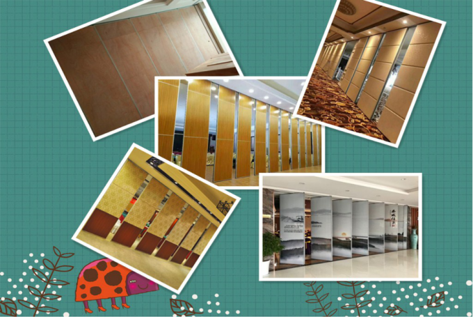 Hotel Moveable Acoustic Wooden Hanging Folding Dekorasi Dinding Partisi