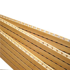 Polyester Fiber Fireproof Veneer Wooden Grooved Acoustic Panel Studio Room Soundproof Panel
