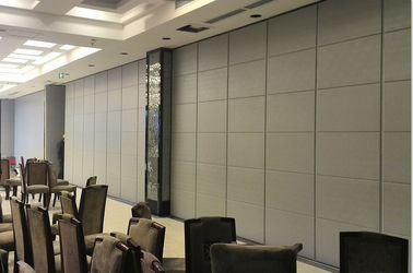 Kedap suara Movable Hotel Sliding Partisi Dinding Lantai ke Ceiling 1200mm Lebar