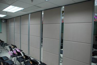 Sliding Door Track Rollers Commercial Movable Partition Wall Acoustic Fabric Surface