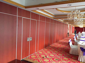 Permukaan Kain Papan MDF Acoustic Wooden Folding Partition Wall Panel Untuk Kantor