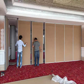 Operable Hotel Sound Proof Sliding Folding Partitions Movable Walls 6 Meter Tinggi