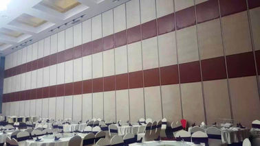 Bukti suara Geser Alumninium Track Roller Restaurant Partisi Dinding Panel Tinggi 4m Furniture Komersial