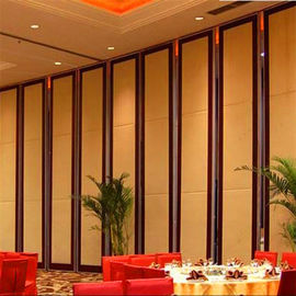 Bukti suara Geser Alumninium Track Roller Restaurant Partisi Dinding Panel Tinggi 4m Furniture Komersial