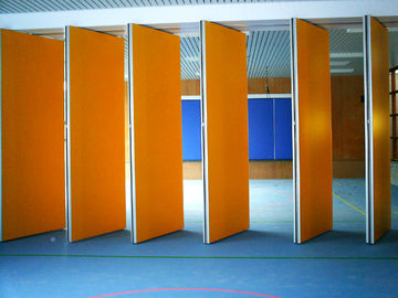 Aluminium Bingkai Restaurant Movable Partition Walls, Multi Color Soundproof Sliding Room Dividers