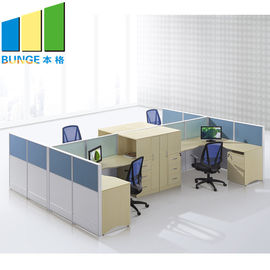 4 Orang Divisi Workstation Kantor / Cubicle Mebel Kantor Modern