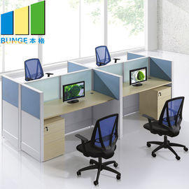 4 Orang Divisi Workstation Kantor / Cubicle Mebel Kantor Modern