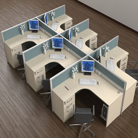 Workstation Kantor Fleksibel 8 Stater Fleksibel Modular Untuk Staf ISO9001
