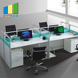 Melamin Finish Board Staf Workstation Office Furniture L Berbentuk Garansi 5 Tahun