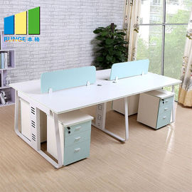 Partisi Perabot Kantor Modern Dengan Kaki Baja / Permukaan Meja PU