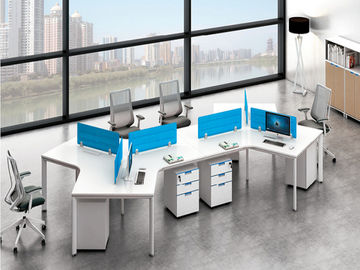 Meja Komputer Workstation Partisi Workstation Dengan Kabinet Tinggi Disesuaikan