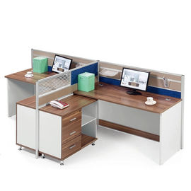 Adjustable 4 Orang Workstation Kantor / Bilik Furniture Kantor Modular