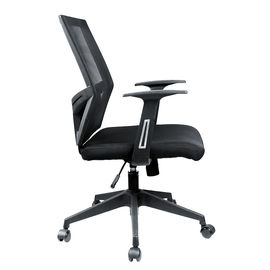 Kursi Kantor Black Mesh Tinggi Kembali / Kursi Putar Ergonomis Dengan Headrest