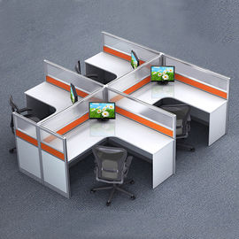 Panel MFC Modular Office Furniture Workstation Partisi Kantor Meja Kubik