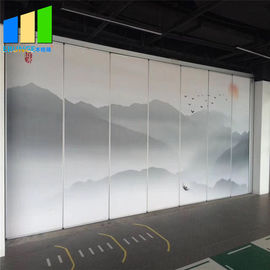 65mm Tebal Kayu Lipat Dinding Partisi Pembatas Ruangan Dengan Bingkai Aluminium