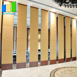 Desain Lobi Hotel Lobby Dekorasi Dinding Partisi Bergerak Kayu Untuk Restoran