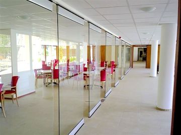 Pembagi Ruang Akustik Ebunge Tanpa Bingkai Kaca Tempered Dinding Partisi untuk Ruang Kantor