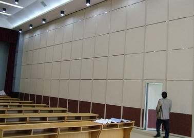 Dinding Pembatas Ruangan Bergerak yang Dapat Dioperasikan Dengan Kain Hard Cover MDF Untuk Pusat Konvensi