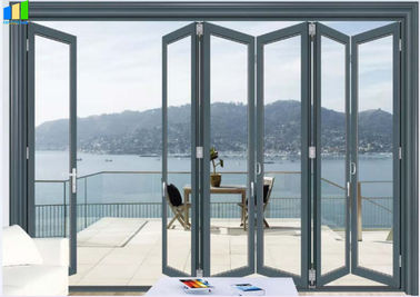 Perancis Interior Eropa Aluminium Pintu Lipat Untuk Pintu Eksterior Rumah Kaca Lipat