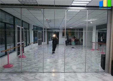 Cermin Permukaan Kedap Suara Panel Dinding Partisi Lipat Untuk Ruang Dansa Gym