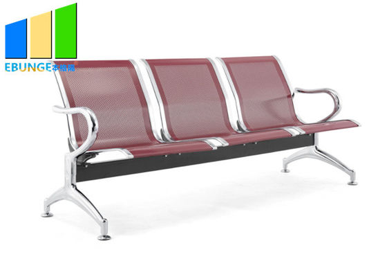 Kursi Ruang Tunggu Kantor Medis Stainless Steel 3-6 Kursi / Kursi Bandara