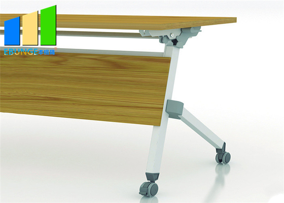 Perabot Kantor Dan Meja Sekolah Lipat Meja Ruang Pelatihan Lipat Dengan Roda