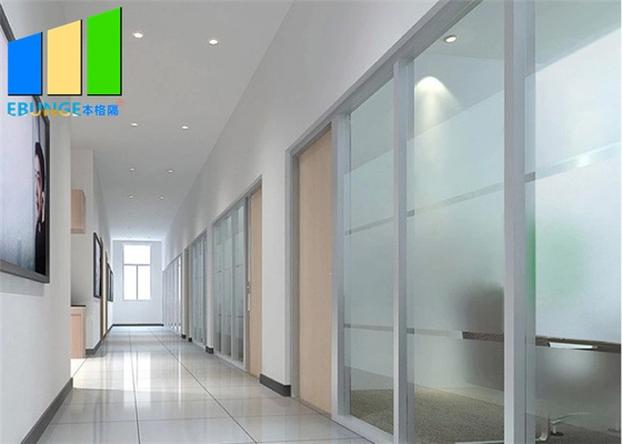 Dinding Partisi Kaca Modular Ramah Lingkungan yang Dapat Dilepas Untuk Gedung Kantor