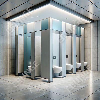 Lantai dipasang toilet dinding partisi dengan tahan air dan warna Asormen Asormen