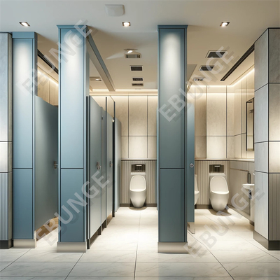 Lantai dipasang toilet dinding partisi dengan tahan air dan warna Asormen Asormen