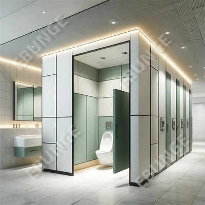 Lantai dipasang toilet dinding partisi dengan tahan air dan warna Asormen Asormen