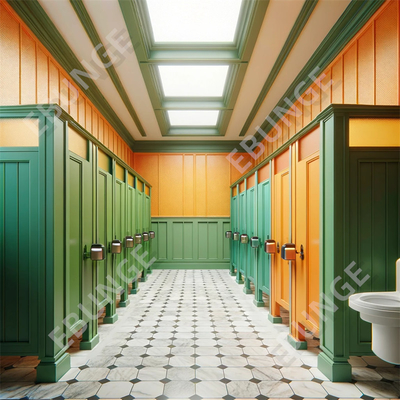 Kubi toilet laminasi bertekanan tinggi untuk daya tahan dan ketahanan goresan