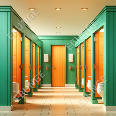 Kubi toilet laminasi bertekanan tinggi untuk daya tahan dan ketahanan goresan