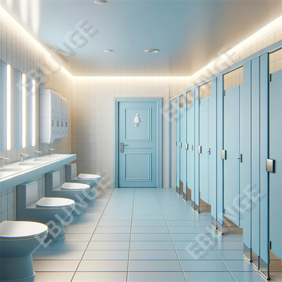 Mudah Untuk Membersihkan Pintu Hinged Toilet Partisi Tembok Toilet Partisi