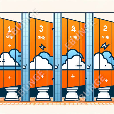 Resistensi dampak yang tinggi dan dinding partisi toilet umum tahan api