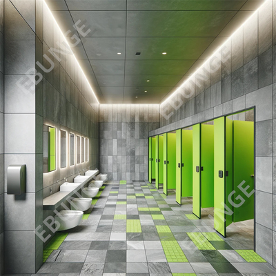 Water Resistant Toilet Partitions Hygienic and Comfortable Toilet Environment Partition Kamar mandi komersial