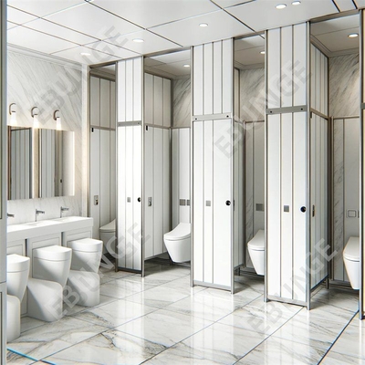 Lantai dipasang toilet dinding partisi dengan tahan air dan warna Asormen Asormen
