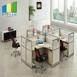 Partisi Perabot Kantor Mode / Meja Workstation Kantor Dengan Kaki Baja Ketebalan 1.5mm
