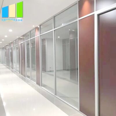 EBUNGE 10mm Aluminium Lingkungan Tempered Dinding Partisi Kantor Kaca Tunggal