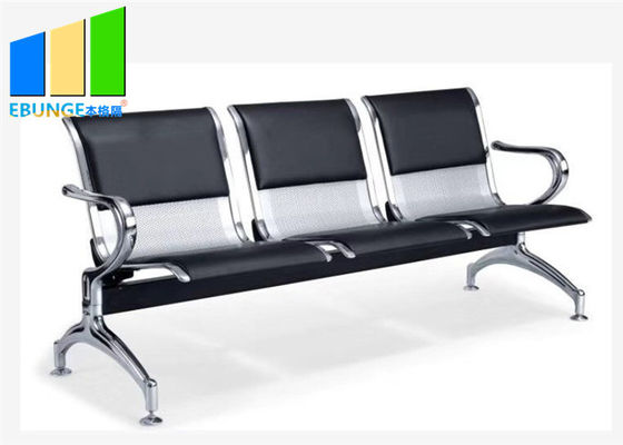 Kursi Tunggu Bank Bandara Umum 3 Kursi Stainless Steel Untuk Rumah Sakit