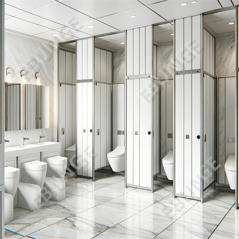 Lantai dipasang toilet dinding partisi dengan tahan air dan warna Asormen Asormen